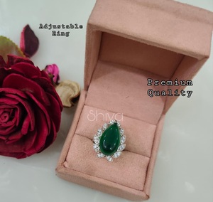 STUNNING SPARKLES Stylish Premium Quality <b>Silver</b> Plated Stainless Steel <b>Adjustable</b> Cubic Zirconia Trendy Multi Occasion <b>Ring</b> - Product Image 1