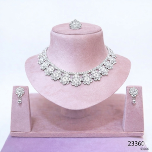 Parure de bijoux fantaisie plaqué or 24 carats, style vintage Dubaï, comprenant boucles d'oreilles, bracelets, peignes et broches en alliage de zinc, pour l'anniversaire aux États-Unis - Product Image 1