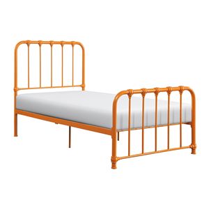Letto con piattaforma in metallo con finitura arancione, 1 letto singolo in scatola - Product Image 3