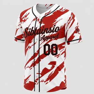 Maillots de baseball pour hommes grande taille, impression par sublimation de haute qualité, vierges, personnalisables, pour l'été, uniformes de baseball et softball en gros - Product Image 3