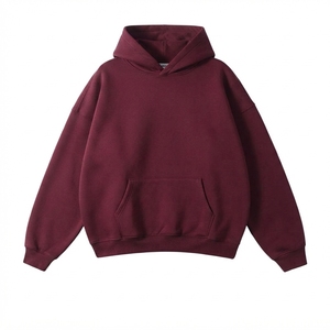 เสื้อฮู้ดผู้ชายสีเบจ ทรงปกติ ผ้าฝ้ายฟลีซ 100% มีกระเป๋าหน้า สไตล์วินเทอร์ แนวอาร์แวน์ทการ์ด ลวดลายดิจิทัล - Product Image 2