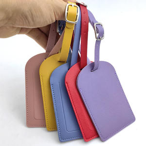 Etiqueta de equipaje de cuero personalizada de lujo ligero, colgante antipérdida para tarjeta de embarque con privacidad, funda de moda para identificación de equipaje - Product Image 3