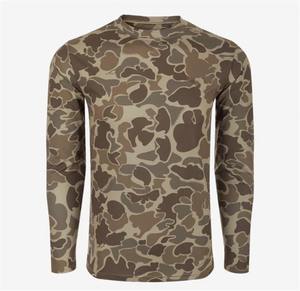 <b>Men's</b> Camouflage Long Sleeve Casual <b>Shirt</b> Breathable Knitted Polyester V-Neck Autumn Wear - Product Image 2