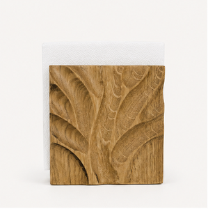 Handcrafted Premium Solid Wood Napkin <b>Holder</b> With Intricate Leaf Design Luxury Tabletop Tissue Stand and Decorative <b>Paper</b> <b>Holder</b> - Product Image 5