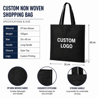 Bolsa de Compras Reutilizable de Polipropileno No Tejido con Logotipo Personalizado para Eventos Promocionales, Ferias Comerciales y Regalos