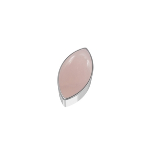Premium Silver Plated 925 Sterling Silver Classic Slider Rose Quartz Mix Shapes Spring <b>Lock</b> Adjustable <b>Cable</b> Chain Bezel Gift - Product Image 2