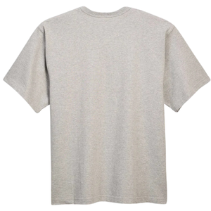 เสื้อยืดผู้ชายทรงหลวม สีเฮเธอร์โอ๊ตเมล ผ้าฝ้ายพรีเมียม คอกลม แขนสั้น สไตล์ลำลอง โอเวอร์ไซส์ ใส่สบายทุกวัน - Product Image 2