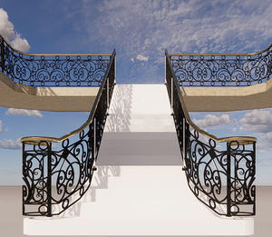 Rampe de balcon réglable en fer forgé et acier inoxydable, résistante à la rouille, avec motifs décoratifs pour villas modernes - Product Image 5