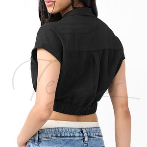 Tops Cortos Casuales de Primavera/Verano para Mujer - Tops Deportivos Transpirables con Logotipo Personalizado, Pedidos al por Mayor - Product Image 4