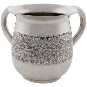 Coupe de lavage artisanale en acier inoxydable martelé, récipient de purification sacré traditionnel - Product Image 6