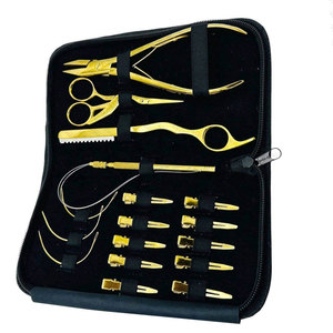Kit de Herramientas Profesional para Extensiones de Cabello, para Aplicación de Micro Anillos, Micro Eslabones y Queratina, Alicates de Acero Inoxidable para Extensiones de Cabello - Product Image 3