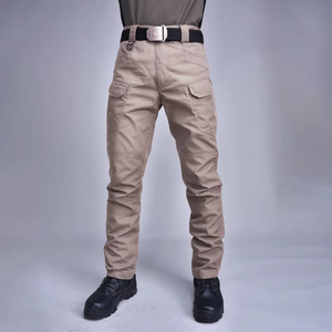 Men's Woven Allover Printed <b>Cargo</b> Pants Men Elastic Waistband Jogger Straight <b>Camouflage</b> Outdoor Overall Trousers - Product Image 3