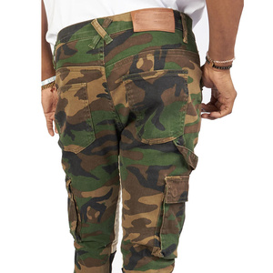 Pantalon cargo pour homme en toile camouflage, design de logo personnalisé, décontracté, élégant, respirant, séchage rapide, pantalon pour homme lavé - Product Image 6
