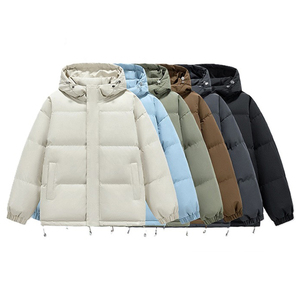 2026 Hot Selling Customised <b>Men's</b> <b>Puffer</b> <b>Jacket</b> High Street Exclusive Winter Letter Pattern with <b>Hooded</b> Collar - Product Image 1