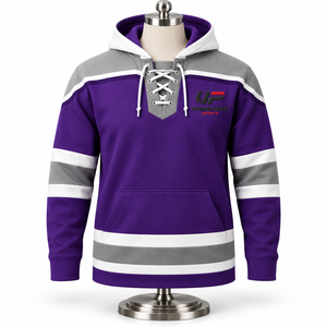 Fashionable Ice Hockey <b>Hoodie</b> With Gradient Color Graphics Contrast <b>Stitching</b> And Distinctive Designs For Hockey Enthusiasts - Product Image 1