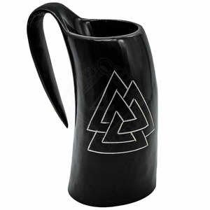 Taza de Cuerno Portátil Hecha a Mano, Estilo Vikingo con Diseño Animal, Pulida, con Tapa y Boquilla para Café y Shots - Product Image 6