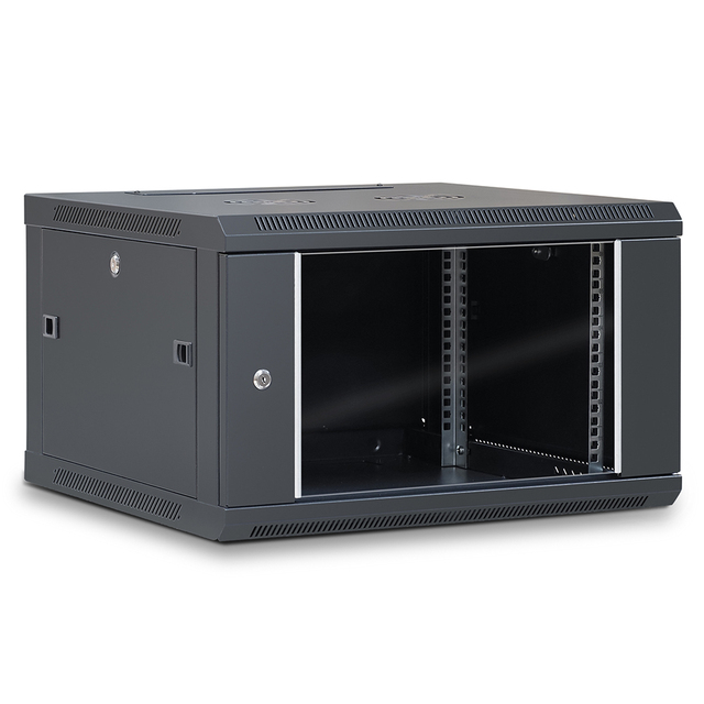 Professional Grade 19" 6U 9U 12U 15U 18U 22U Network Cabinet with Glass Door 600x600mm Black (Unassembled) for Server Room