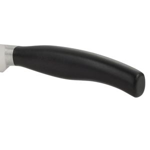 Couteaux à trancher le jambon à longue lame argentée avec manche noir et poignée incurvée pour la découpe fine de la viande, la découpe et la préparation culinaire - Product Image 2