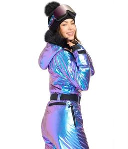 Combinaison de ski unisexe imperméable et respirante en polaire isolante avec capuche - Veste de snowboard et pantalon intégrés à fermeture éclair - Product Image 5