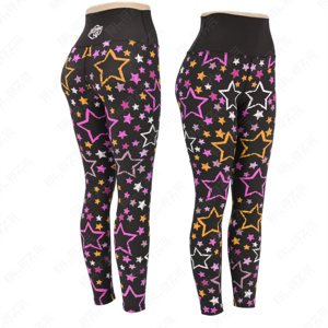 Leggings de yoga flexibles en spandex/nylon pour femmes avec taille élastique sans couture motif solide Gym Fitness and Running Pants Gear - Product Image 2