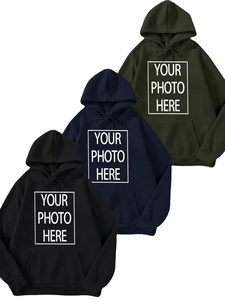 Vintage Zipper-<b>Up</b> Fleece 100% Cotton Oversized Eco-Friendly Hoodie Hip-Hop Style Washided Distressed Gothic Men's Hoodie - Product Image 2