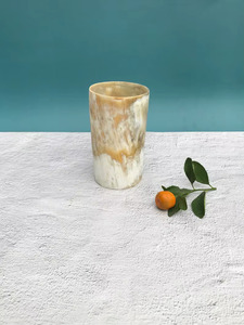 Verre à boire en corne de bœuf naturelle ivoire personnalisé, style moderne, écologique, fait main, logo personnalisable par UO INDIA - Product Image 3