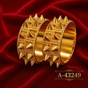 Gold Color <b>Silver</b> Plated <b>Bangle</b> <b>Bracelet</b> Textured Floral Pattern Women Jewelry Gift - Product Image 4