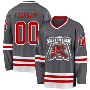 Jersey de Hockey sobre Hielo OEM, Uniforme Deportivo con Logotipo de Equipo Personalizado, Ropa de Hockey de Poliéster de Secado Rápido - Product Image 6