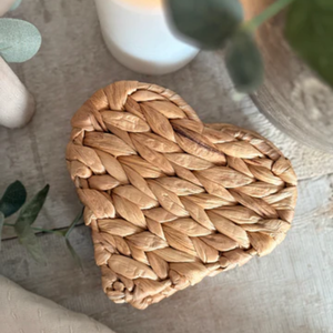 Handwoven Eco-friendly Water Hyacinth Heart <b>Coasters</b> <b>for</b> <b>Drinks</b> Cup <b>Coaster</b> Home Gift from Vietnam Factory - Product Image 3