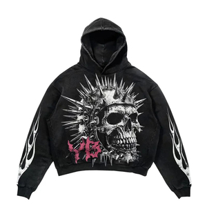 Trending Men's Customize DTF Printing Eco-Friendly 100% Cotton Winter Streetwear Plus Size Solid Hooded Sweatshirt Quick-Drying - Product Image 2