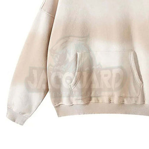 Sweat-shirt à capuche oversize vintage délavé en molleton épais 500 g/m² pour homme, coupe courte, effet délavé à l'acide, vente en gros - Product Image 6