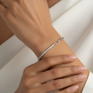 Pulsera de tenis con diamantes redondos engastados en punta de 1.51 quilates - Product Image 6