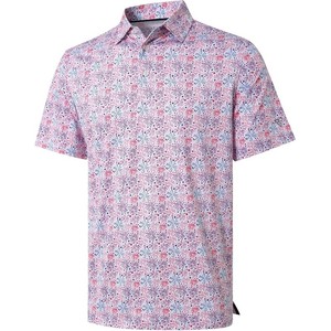 Polo à manches courtes pour homme, imprimé numérique motif palmier, vêtement décontracté, respirant, en polyester tissé, coupe classique - Product Image 6