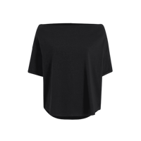 T-shirt décontracté d'été 2026 pour femme, coupe ample et régulière, écologique, respirant, à manches courtes, épaules dénudées, avec imprimé logo lettre