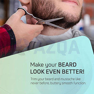 Stainless Steel 4Cr13 Professional Grooming <b>Scissors</b> Blunt Tip Right-Handed Medium Handle <b>Beard</b> Mustache Nose Ear Hair Precision - Product Image 5