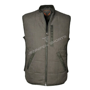 Gilet de chasse personnalisé pour homme en toile 100% coton avec plusieurs poches pour un usage décontracté en hiver - Product Image 1