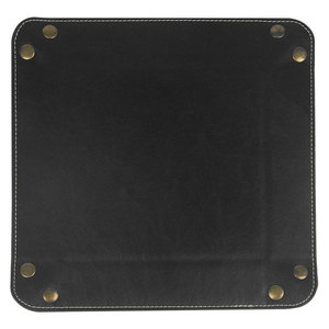 Plateau de rangement pliable haut de gamme en cuir PU écologique pour bijoux, dés et articles de toilette, idéal pour le bureau - Product Image 4