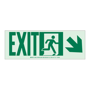 Señal de Salida Brady de Alta Visibilidad, Señal de Advertencia de Ruta de Emergencia Duradera - Product Image 1
