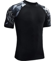 Rashguard personnalisé à manches courtes pour surf, MMA, BJJ, compression, Jiu Jitsu – Créez votre propre rashguard
