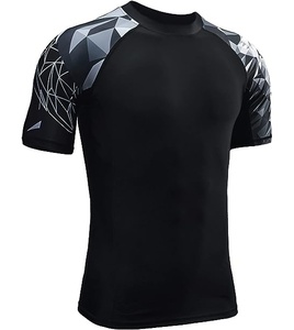 Customized Rash Guard Custom Short Sleeve Surf Mma Bjj Compression <b>Shirt</b> Jiu Jitsu Rashguards Design Your Own Rash Guard - Product Image 4