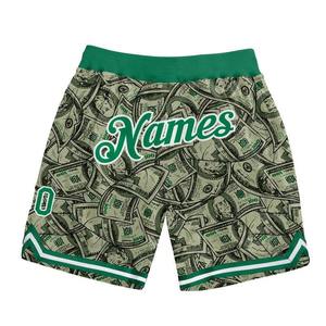 Breathable sublimation basketball <b>shorts</b> Vintage Custom Sublimation Print Mens Basketball <b>Shorts</b> Breathable Quick Drying - Product Image 4