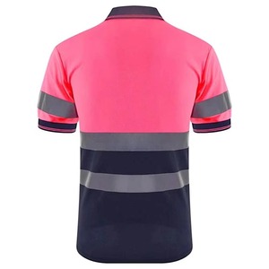Ropa de Seguridad de Alta Visibilidad ANSI Clase 2, Camiseta Polo Personalizada de Manga Corta con Contraste Reflectante para Hombre, MANGOES FASHION - Product Image 4