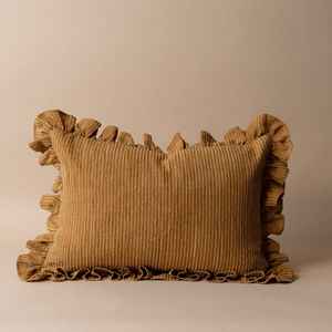 Magnifique taie d'oreiller en coton faite à la main, rose sauge, à volants, en tissu à larges rayures, avec fermeture éclair discrète, tissée à la main, pour la maison, l'hôtel, Noël - Product Image 6