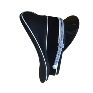 หมวกแก๊ปทรงสูงสีดำ/ขาว คุณภาพสูง ขนาดสั่งทำได้ ผ้าขนสัตว์ ผ้าแคนวาส ปักตราสัญลักษณ์  สำหรับทุกเพศ เหมาะสำหรับงานทางการ ใช้ได้ทุกวัน และกิจกรรมกลางแจ้ง สำหรับผู้ใหญ่ - Product Image 2