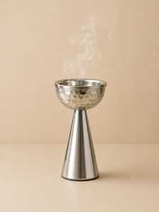 Nouvel Arrivage – Brûleur d'encens indien en acier inoxydable poli, rose bébé et noir, durable, qualité supérieure, Mubkhar Bakhoor Home WONDER - Product Image 3