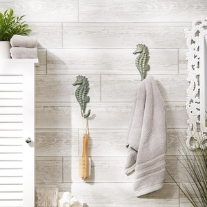Seahorse Wall <b>Hook</b> Metal Vintage Style Rust Resistant <b>Single</b> <b>Hook</b> Animal Design Waterproof Eco-Friendly Durable Garden - Product Image 2