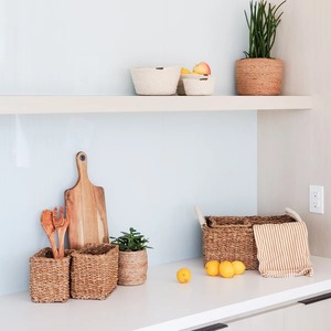 Set of 4 nesting seagrass <b>baskets</b> fits neatly together Handmade <b>Storage</b> <b>Basket</b> Wholesale eco-friendly Made in Vietnam - Product Image 6