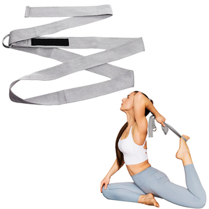 Sangle de yoga couleur grise, service OEM, qualité supérieure, produit populaire, pour hommes et femmes, pour la gym, les exercices de fitness, prix de gros - Product Image 6