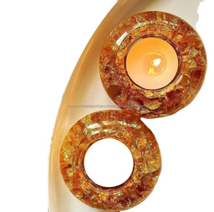 Bougeoir en résine époxy fait à la main Base robuste et attrayante pour tenir des bougies Artisanat personnalisé - Product Image 1