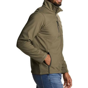 Veste polaire homme hiver vert olive finition soignée, fermeture éclair intégrale, col montant, coupe-vent, décontractée, pour l'extérieur, coupe régulière, extérieur en polyester - Product Image 3